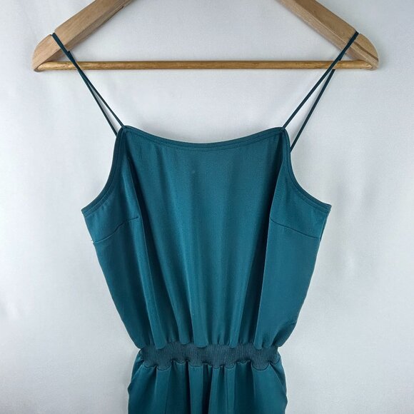 RW&CO Chic Teal Satin One-Piece Jumpsuit - X-Small XS - Picture 2 of 11